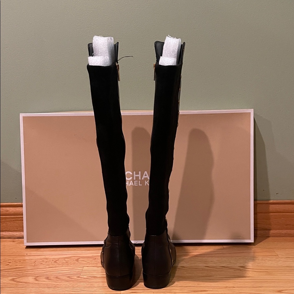 Michael Kors Black Boots with Star Accents - Picture 5 of 8